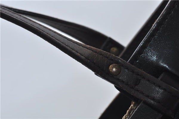 Authentic GUCCI Shoulder Hand Bag Purse GG Canvas Leather 107757 Brown 9018D