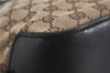 Authentic GUCCI Shoulder Hand Bag Purse GG Canvas Leather 107757 Brown 9018D