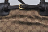 Authentic GUCCI Shoulder Hand Bag Purse GG Canvas Leather 107757 Brown 9018D