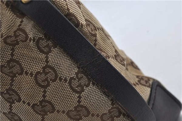 Authentic GUCCI Shoulder Hand Bag Purse GG Canvas Leather 107757 Brown 9018D