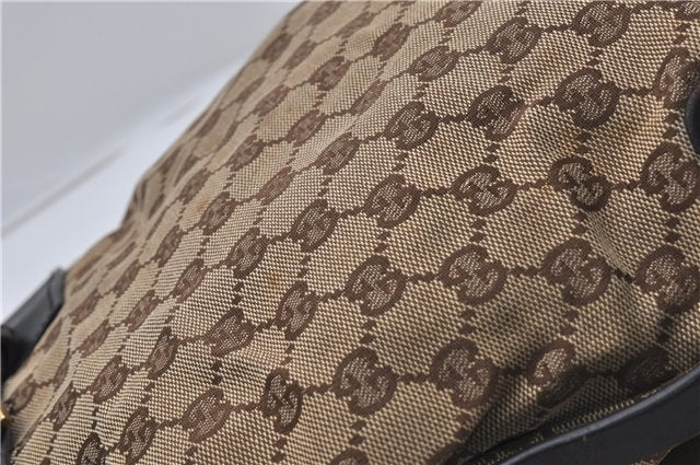 Authentic GUCCI Shoulder Hand Bag Purse GG Canvas Leather 107757 Brown 9018D