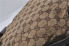 Authentic GUCCI Shoulder Hand Bag Purse GG Canvas Leather 107757 Brown 9018D