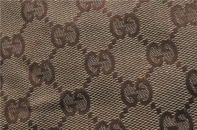 Authentic GUCCI Shoulder Hand Bag Purse GG Canvas Leather 107757 Brown 9018D