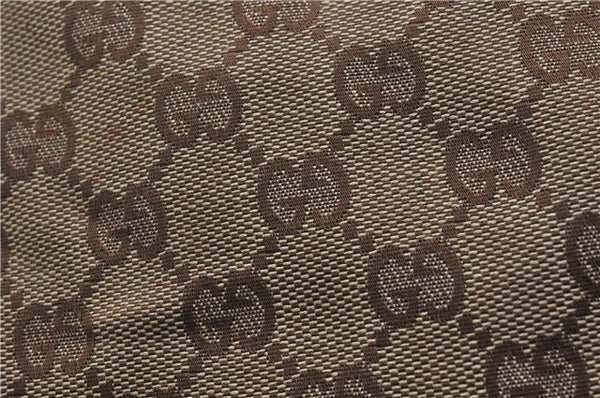 Authentic GUCCI Shoulder Hand Bag Purse GG Canvas Leather 107757 Brown 9018D