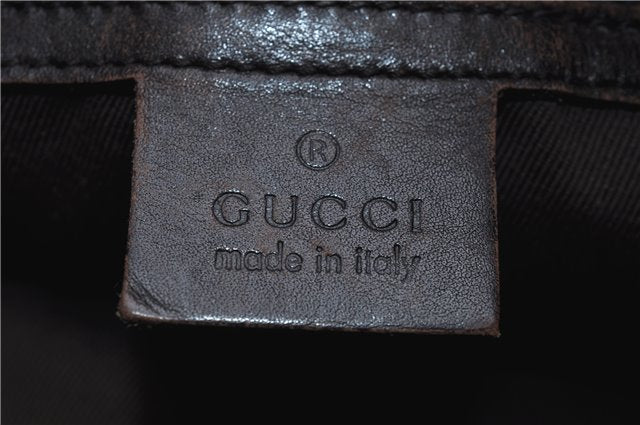 Authentic GUCCI Shoulder Hand Bag Purse GG Canvas Leather 107757 Brown 9018D