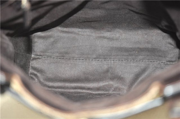 Authentic GUCCI Shoulder Hand Bag Purse GG Canvas Leather 107757 Brown 9018D