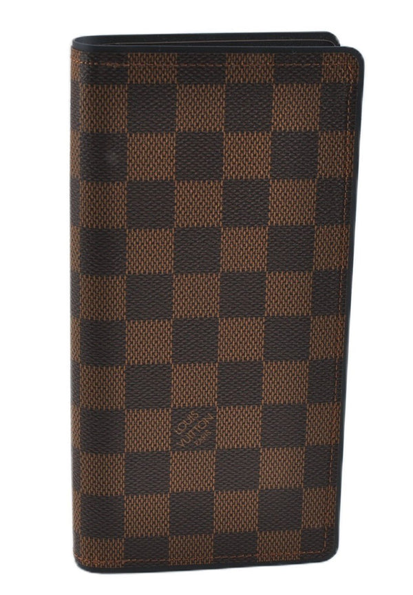Authentic Louis Vuitton Damier Portefeuille Brazza Long Wallet N63168 LV 9022F