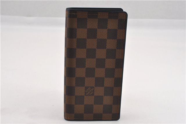 Authentic Louis Vuitton Damier Portefeuille Brazza Long Wallet N63168 LV 9022F