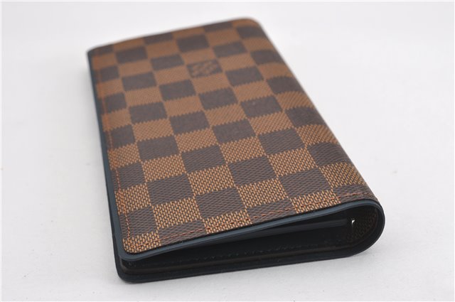 Authentic Louis Vuitton Damier Portefeuille Brazza Long Wallet N63168 LV 9022F