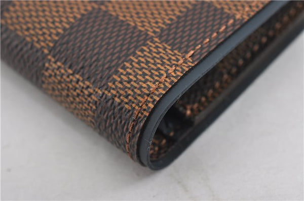 Authentic Louis Vuitton Damier Portefeuille Brazza Long Wallet N63168 LV 9022F