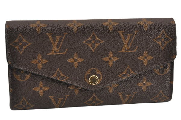 Authentic Louis Vuitton Monogram Portefeuille Sarah Purse Wallet M60531 LV 9024F
