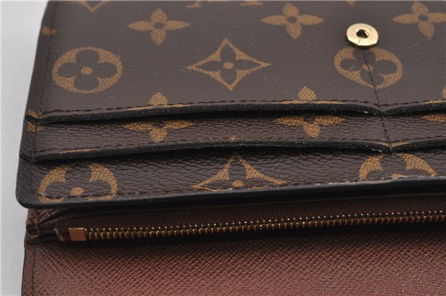 Authentic Louis Vuitton Monogram Portefeuille Sarah Purse Wallet M60531 LV 9024F