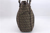 Authentic FENDI Zucchino Shoulder Hand Bag Purse Canvas Leather Brown 9026D