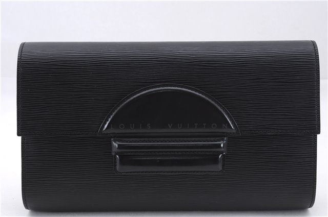 Authentic Louis Vuitton Epi Chaillot Clutch Bag Black M52542 LV 9030D