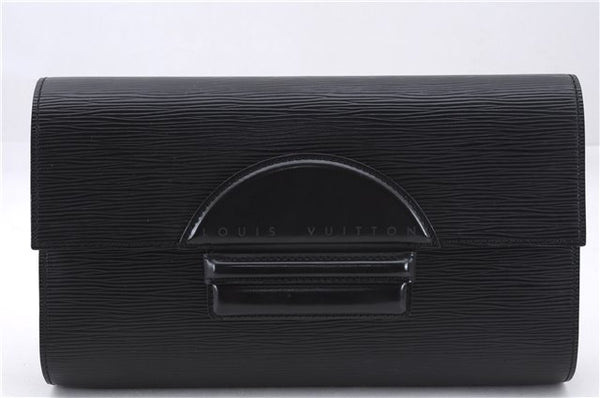 Authentic Louis Vuitton Epi Chaillot Clutch Bag Black M52542 LV 9030D