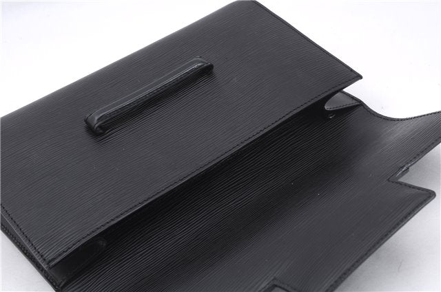 Authentic Louis Vuitton Epi Chaillot Clutch Bag Black M52542 LV 9030D
