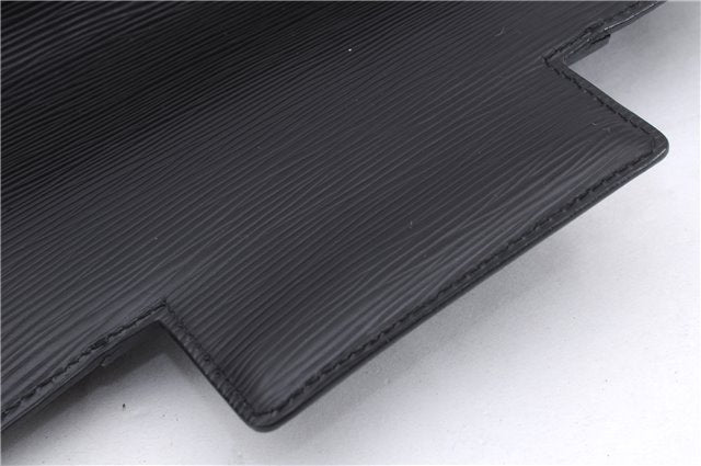 Authentic Louis Vuitton Epi Chaillot Clutch Bag Black M52542 LV 9030D