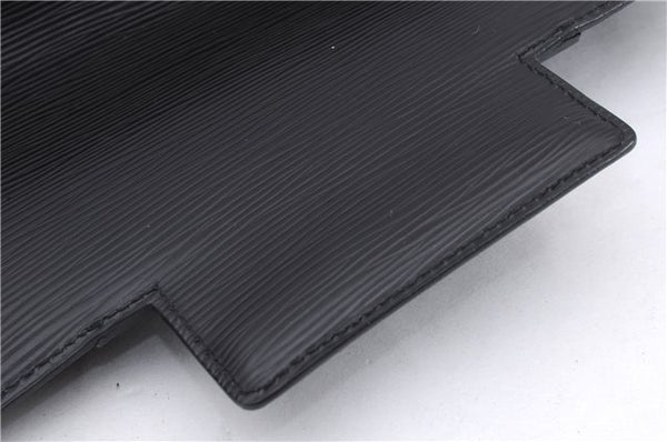 Authentic Louis Vuitton Epi Chaillot Clutch Bag Black M52542 LV 9030D