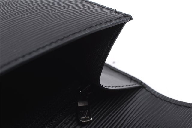 Authentic Louis Vuitton Epi Chaillot Clutch Bag Black M52542 LV 9030D