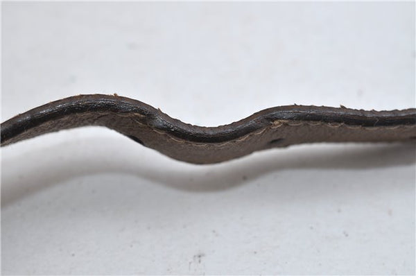 Authentic GUCCI Rigate Line Shoulder Cross Body Bag Canvas Leather Red 9033C