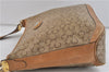Authentic CELINE C Macadam Blason Shoulder Cross Bag PVC Leather Beige 9034C
