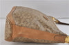 Authentic CELINE C Macadam Blason Shoulder Cross Bag PVC Leather Beige 9034C