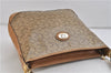 Authentic CELINE C Macadam Blason Shoulder Cross Bag PVC Leather Beige 9034C