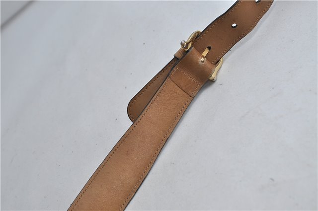Authentic CELINE C Macadam Blason Shoulder Cross Bag PVC Leather Beige 9034C