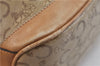 Authentic CELINE C Macadam Blason Shoulder Cross Bag PVC Leather Beige 9034C