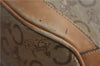 Authentic CELINE C Macadam Blason Shoulder Cross Bag PVC Leather Beige 9034C