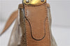 Authentic CELINE C Macadam Blason Shoulder Cross Bag PVC Leather Beige 9034C