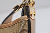 Authentic CELINE C Macadam Blason Shoulder Cross Bag PVC Leather Beige 9034C