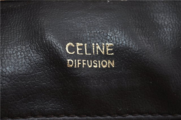Authentic CELINE C Macadam Blason Shoulder Cross Bag PVC Leather Beige 9034C