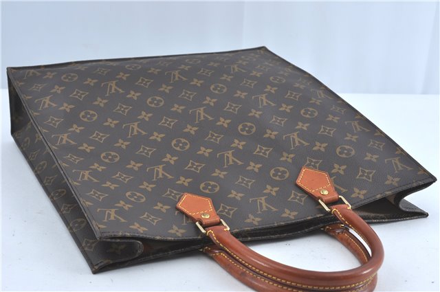 Authentic Louis Vuitton Monogram Sac Plat Hand Bag M51140 LV 9039B