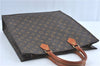 Authentic Louis Vuitton Monogram Sac Plat Hand Bag M51140 LV 9039B