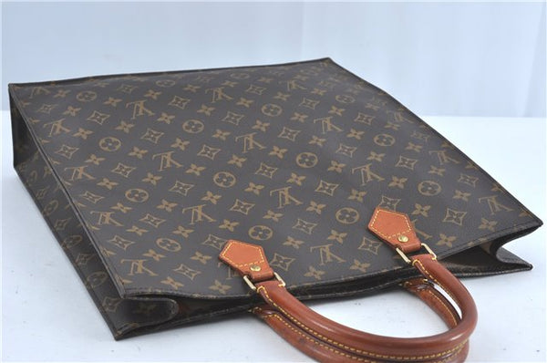 Authentic Louis Vuitton Monogram Sac Plat Hand Bag M51140 LV 9039B
