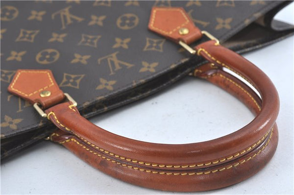 Authentic Louis Vuitton Monogram Sac Plat Hand Bag M51140 LV 9039B