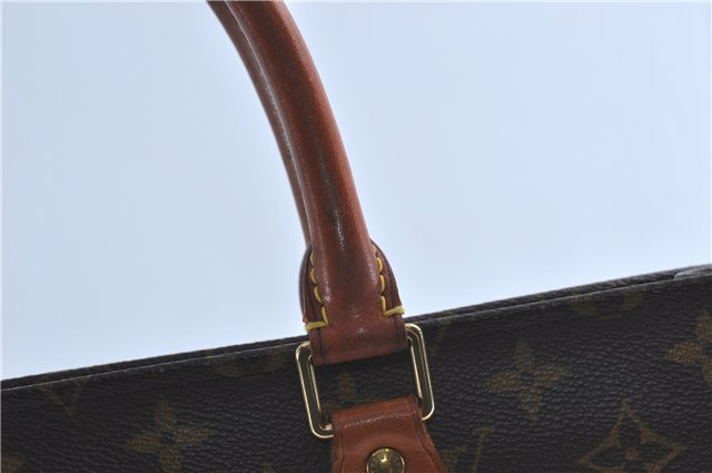 Authentic Louis Vuitton Monogram Sac Plat Hand Bag M51140 LV 9039B