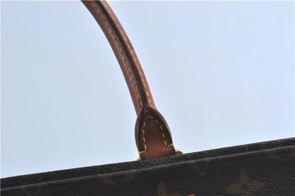 Authentic Louis Vuitton Monogram Sac Plat Hand Bag M51140 LV 9039B