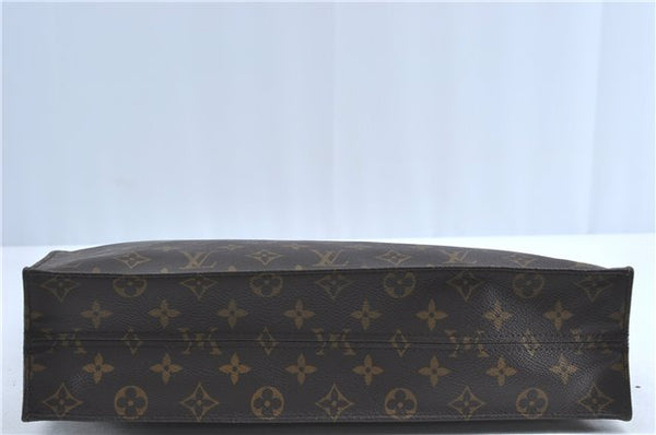 Authentic Louis Vuitton Monogram Sac Plat Hand Bag M51140 LV 9039B