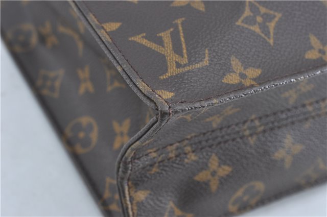 Authentic Louis Vuitton Monogram Sac Plat Hand Bag M51140 LV 9039B