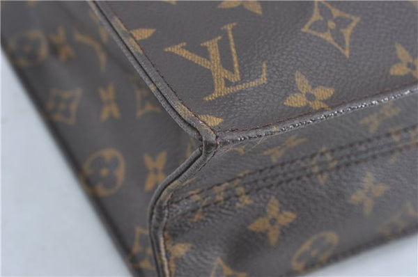 Authentic Louis Vuitton Monogram Sac Plat Hand Bag M51140 LV 9039B