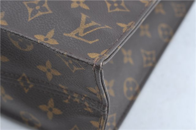 Authentic Louis Vuitton Monogram Sac Plat Hand Bag M51140 LV 9039B