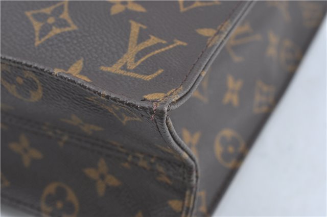 Authentic Louis Vuitton Monogram Sac Plat Hand Bag M51140 LV 9039B
