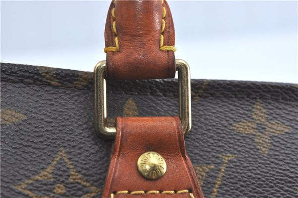 Authentic Louis Vuitton Monogram Sac Plat Hand Bag M51140 LV 9039B