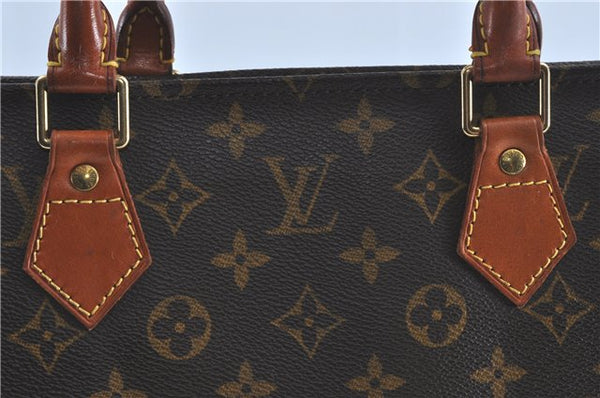 Authentic Louis Vuitton Monogram Sac Plat Hand Bag M51140 LV 9039B