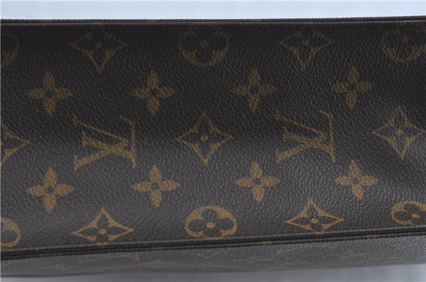 Authentic Louis Vuitton Monogram Sac Plat Hand Bag M51140 LV 9039B