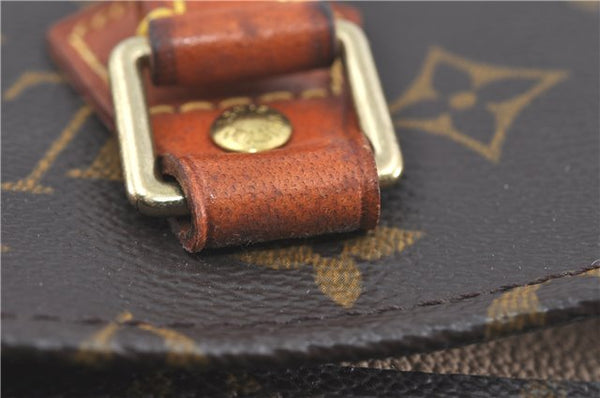 Authentic Louis Vuitton Monogram Sac Plat Hand Bag M51140 LV 9039B