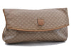 Authentic CELINE Macadam Blason Pattern Clutch Bag Purse PVC Leather Beige 9039C