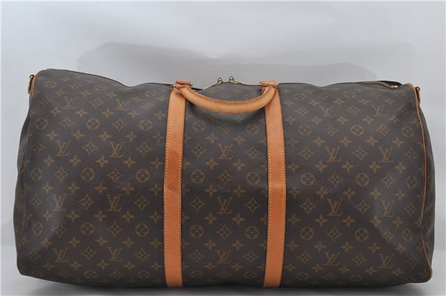 Authentic Louis Vuitton Monogram Keepall Bandouliere 60 M41412 Boston Bag 9039E